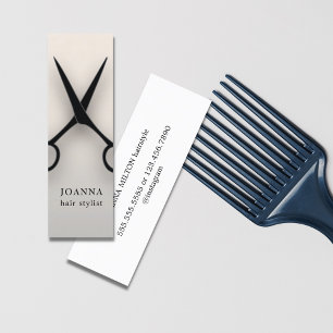 Minimalistisches elegantes Schwarzes Scissors Mini Visitenkarte