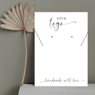 Minimalistisches, elegantes Script-Logo-Juwelierdi Visitenkarte