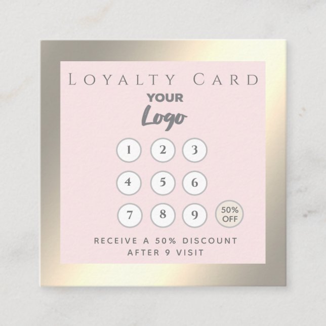 Minimalistisches, elegantes und luxuriöses Logo Treuekarte (Vorderseite)