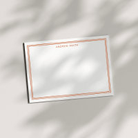 Minimalistisches Elegantes Zwei-Border-Burnt Orang