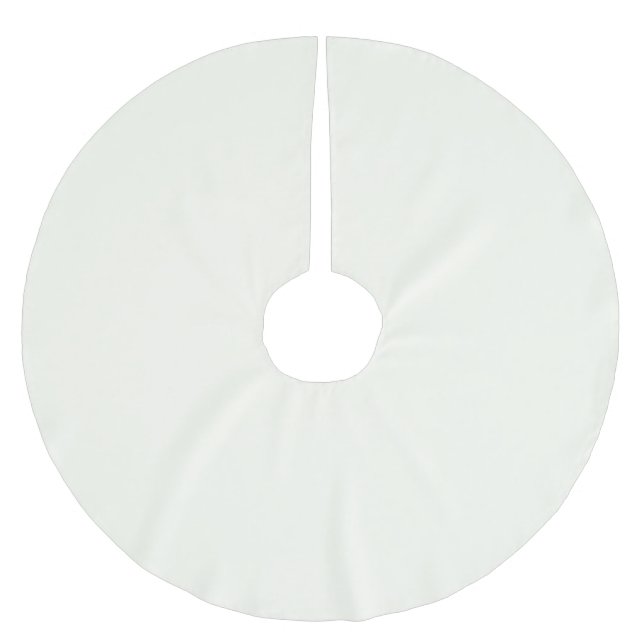 Minimalistisches Elfenbein solide schlicht elegant Polyester Weihnachtsbaumdecke (Vorderseite)