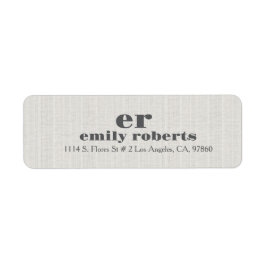Minimalistisches Elfenbeinweiß Jute Grau Typografi