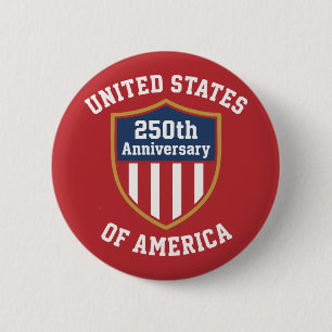 Minimalistisches Emblem 250. Jahrestag der Vereini Button