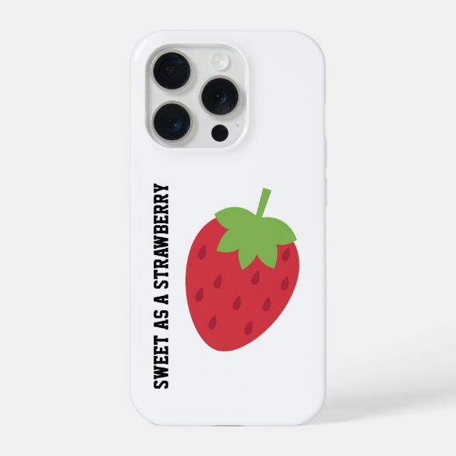 Minimalistisches Erdbeer-Muster-iPhone-Case iPhone Hülle (Rückseite)