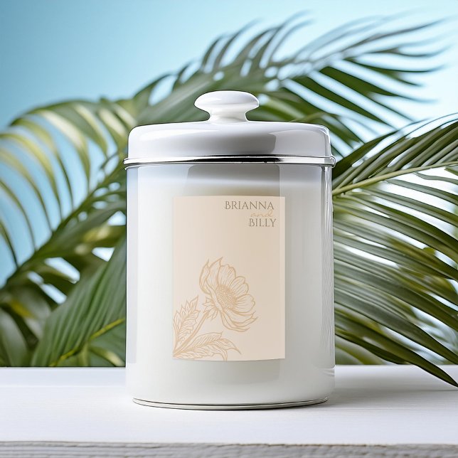 Minimalistisches erdgeschichtes Blumenkronensiegel Lebensmitteletikett (Von Creator hochgeladen)