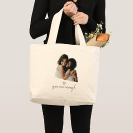 Minimalistisches Erröten - Sie sind genug - Jumbo Stoffbeutel