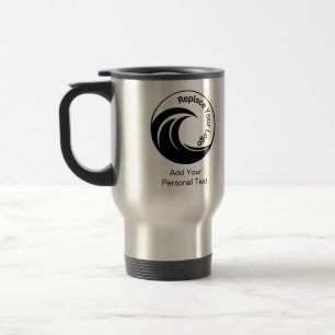 Minimalistisches Ersetzen des Logos & Benutzerdefi Reisebecher