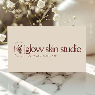Minimalistisches Esthetiker-Logo Skincare Warmes T Visitenkarte