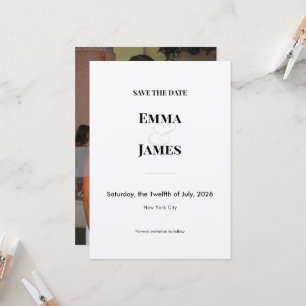 Minimalistisches Et-Zeichen Foto Save the Date H Einladung