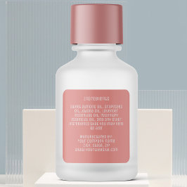 Minimalistisches Etikett für moderne staubige Rose Quadratischer Aufkleber