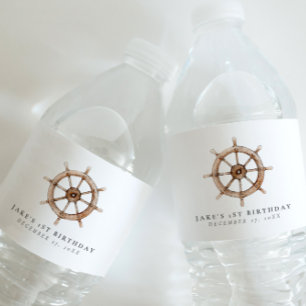 Minimalistisches Etikett für Wasserflaschen