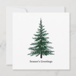 Minimalistisches Evergreen Tree Design Einfaches H Dankeskarte