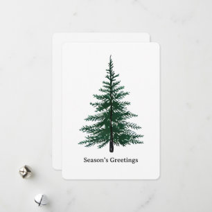 Minimalistisches Evergreen Tree Design Einfaches H Feiertagskarte