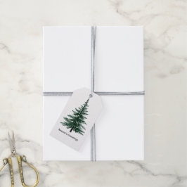 Minimalistisches Evergreen Tree Design Einfaches H Geschenkanhänger