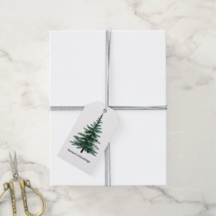 Minimalistisches Evergreen Tree Design Einfaches H Geschenkanhänger