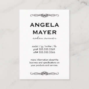 Minimalistisches Extravagantes Element Visitenkarte