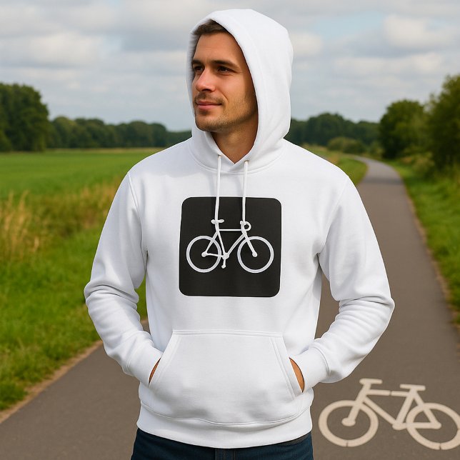 Minimalistisches Fahrradsymbol Hoodie (Von Creator hochgeladen)