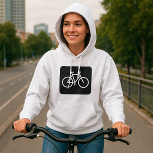 Minimalistisches Fahrradsymbol Hoodie