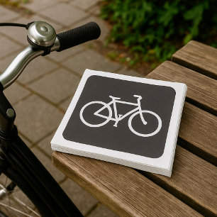 Minimalistisches Fahrradsymbol Serviette