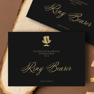 Minimalistisches Fake Goldener Ring Träger Hochzei