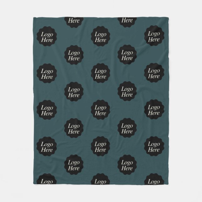 Minimalistisches, farbiges Firmenlogo Fleecedecke (Vorderseite)