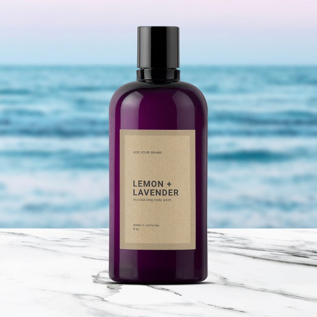 Minimalistisches, fettarmes Rustikales Border Kraf Weinetikett (Von Creator hochgeladen)