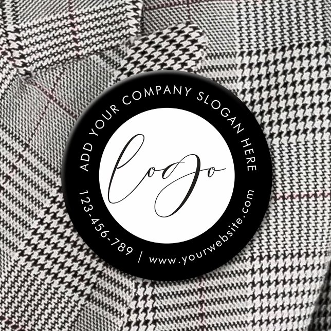 Minimalistisches Firmenlogo als Werbegeschenk für  Button (Von Creator hochgeladen)