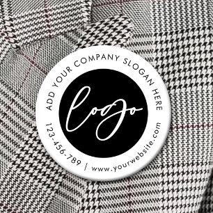 Minimalistisches Firmenlogo als Werbegeschenk für  Button