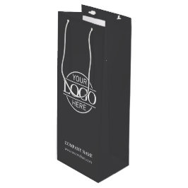Minimalistisches Firmenlogo für Graue Unternehmen Geschenktüte Für Weinflaschen