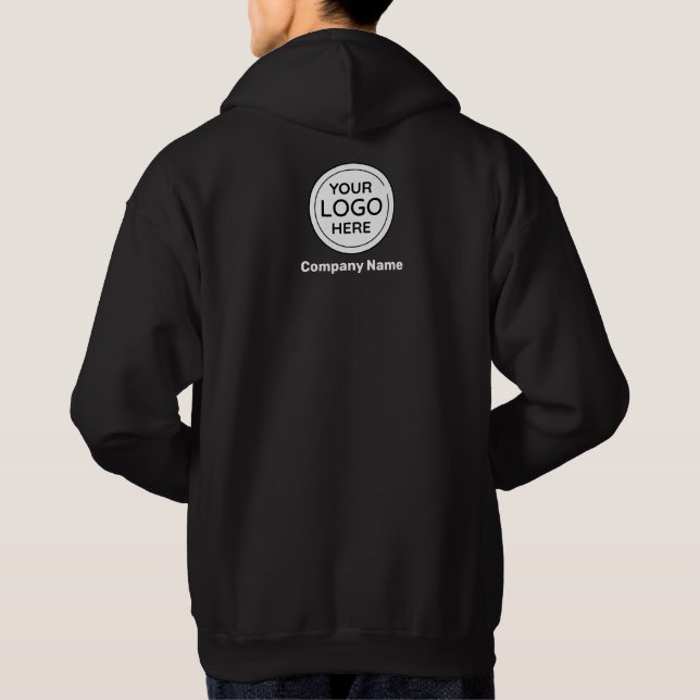 Minimalistisches Firmenlogo Hoodie (Rückseite)
