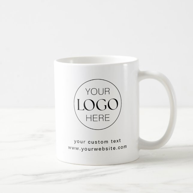 Minimalistisches Firmenlogo Kaffeetasse (Rechts)
