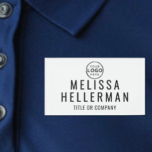 Minimalistisches Firmenlogo Mitarbeiter Namenschild