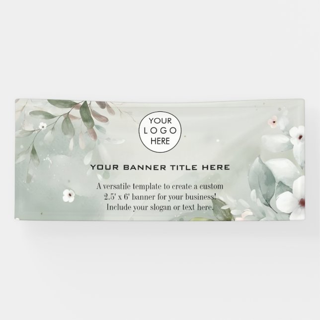 Minimalistisches Firmenlogo Modernes berufliches W Banner (Horizontal)