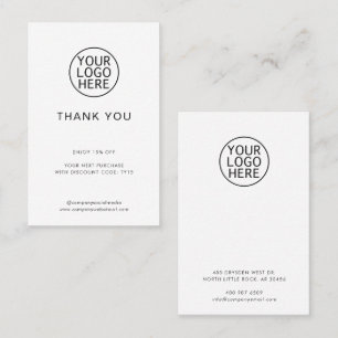 Minimalistisches Firmenlogo Rabattkarte