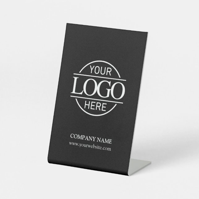 Minimalistisches Firmenlogo Sockelschild (Vorderseite)