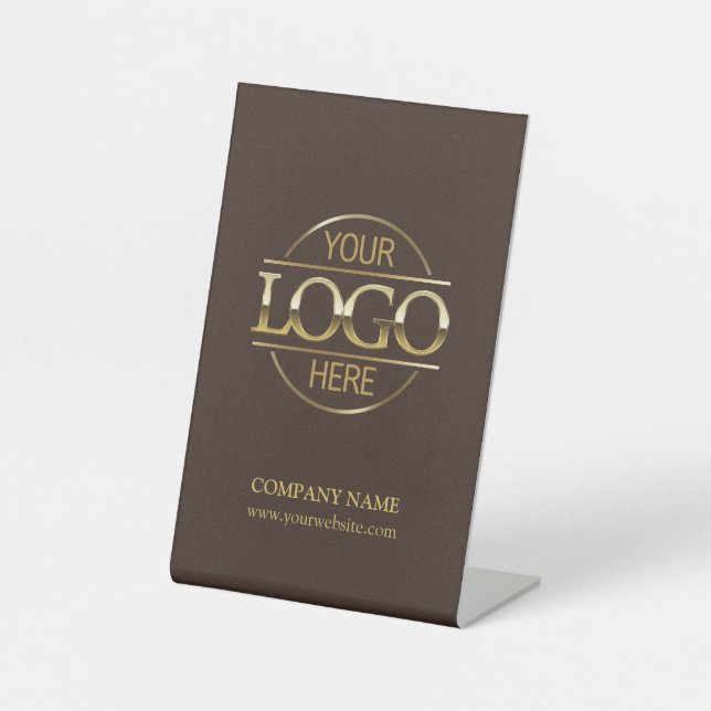 Minimalistisches Firmenlogo Sockelschild (Vorderseite)