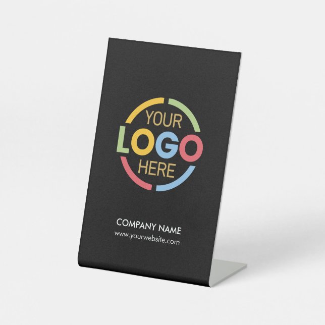 Minimalistisches Firmenlogo Sockelschild (Vorderseite)