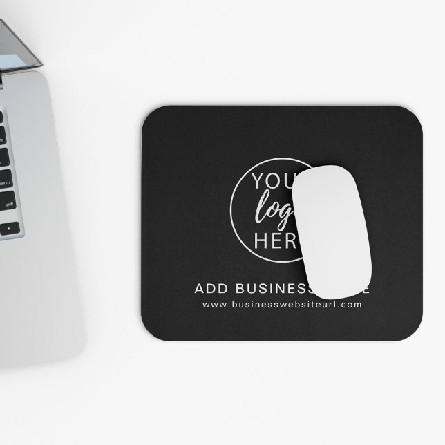 Minimalistisches Firmenlogo und Website Mousepad (Minimalist Custom Business Logo and Website Mouse Pad)