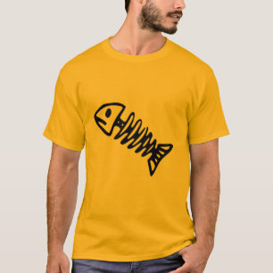 Minimalistisches Fischgrät-Grafik-T-Shirt für Herr T-Shirt
