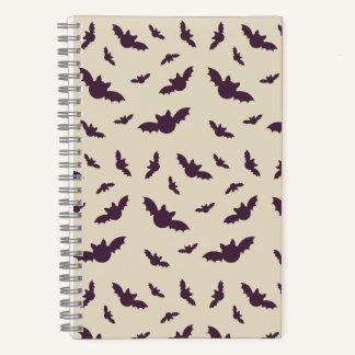 Minimalistisches Fledermausmuster Halloween-Decke Notizbuch
