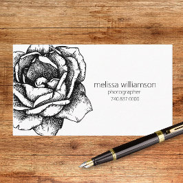 Minimalistisches Floraldesign Visitenkarte