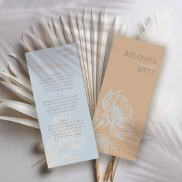 Minimalistisches florales Menü Menükarte