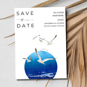 Minimalistisches Florida Beach Wedding Foto Save The Date