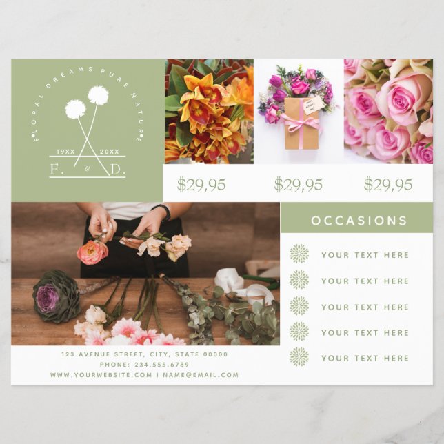 Minimalistisches Florist Business Foto Flyer (Vorne)