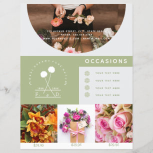 Minimalistisches Floristen-Geschäftsfoto Flyer