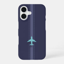 Minimalistisches Flugzeug iPhone 16 Hülle