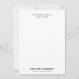 Minimalistisches formales Nichts Extravagant nur L Einladung