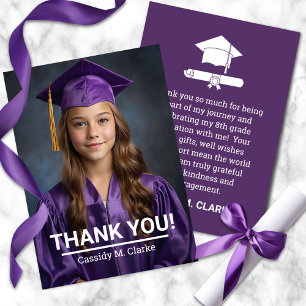 Minimalistisches Foto 8. Klasse Abschluss Vielen D Dankeskarte