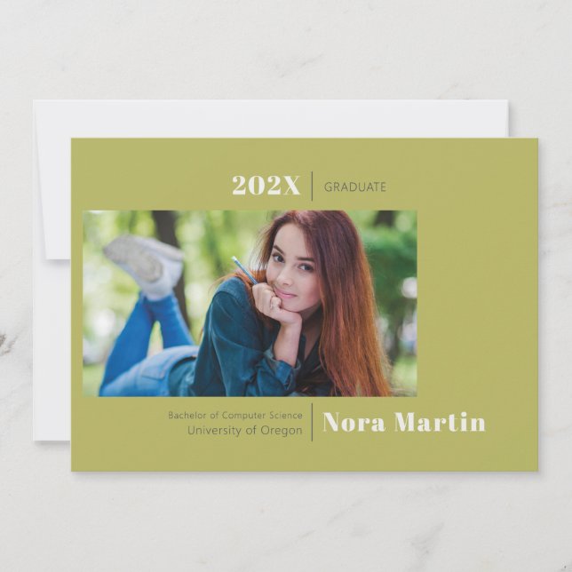 Minimalistisches Foto Abschluss Avocado Ankündigung (Vorderseite)