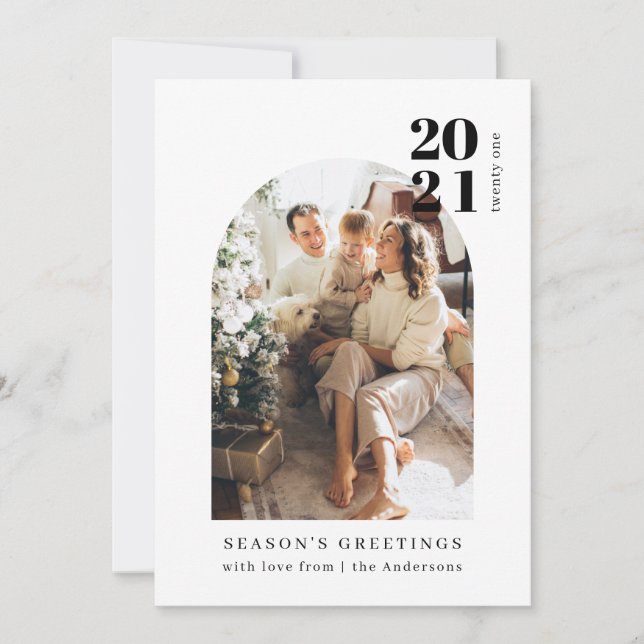 Minimalistisches Foto Arch Party Einladung (Vorderseite)